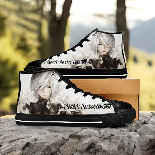 2B NieR Automata Custom High Top Sneakers Shoes
