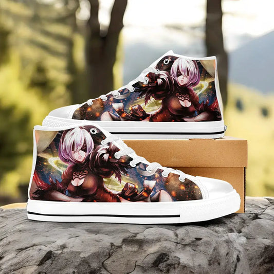 2B NieR Automata Custom High Top Sneakers Shoes