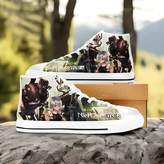 2B NieR Automata Custom High Top Sneakers Shoes