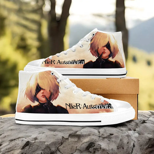 2B NieR Automata Custom High Top Sneakers Shoes