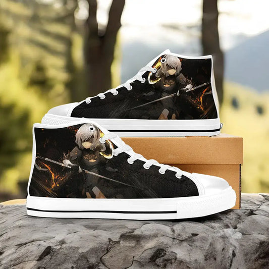2B NieR Automata Custom High Top Sneakers Shoes