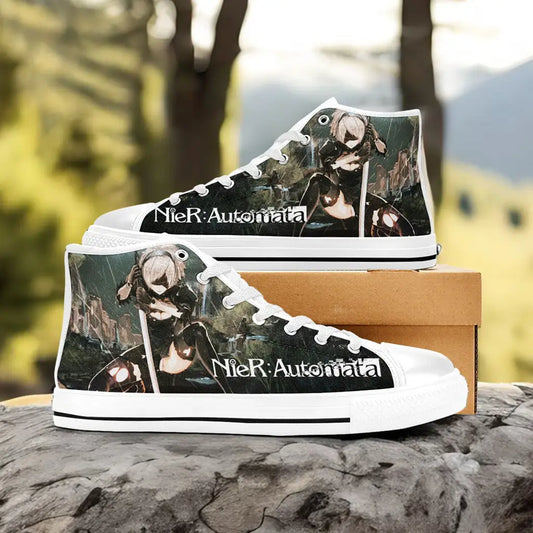 2B NieR Automata Custom High Top Sneakers Shoes
