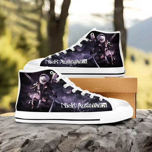 2B NieR Automata Custom High Top Sneakers Shoes