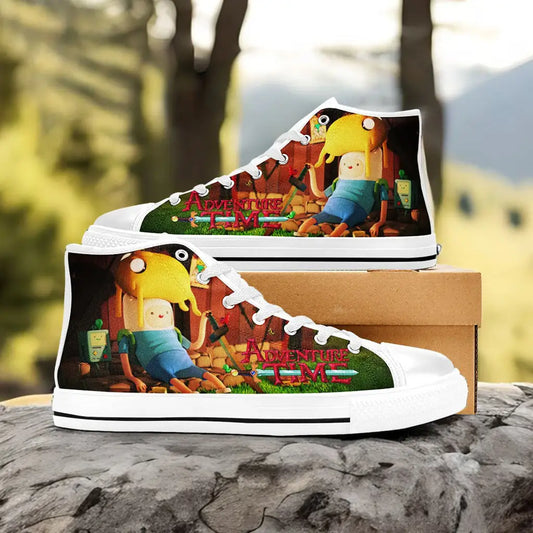 Adventure Time Finn and Jake Custom High Top Sneakers Shoes