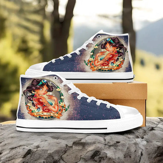 Aladdin Princess Jasmine Custom High Top Sneakers Shoes