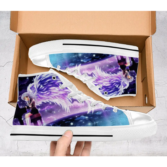 Anime Manga Angel Beats Kanade Tachibana Custom High Top Sneakers Shoes