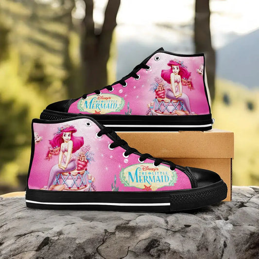 Ariel The Little Mermaid Custom High Top Sneakers Shoes