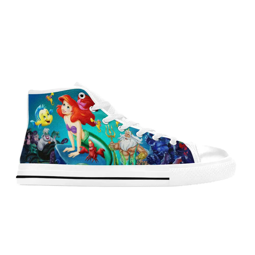 Ariel The Little Mermaid Custom High Top Sneakers Shoes