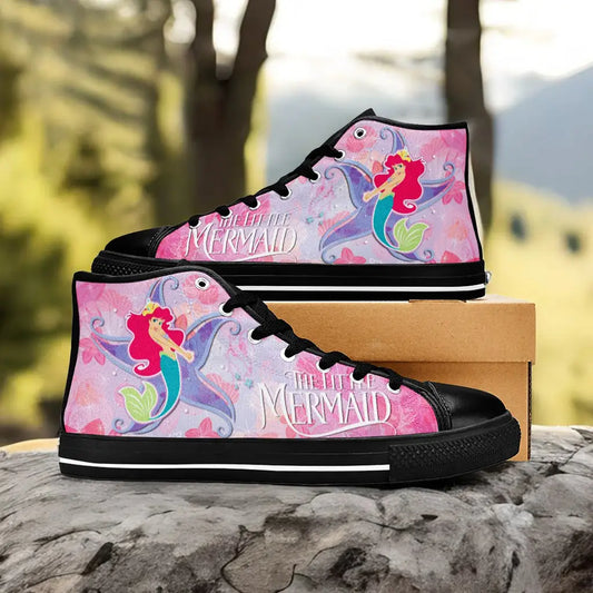 Ariel The Little Mermaid Custom High Top Sneakers Shoes