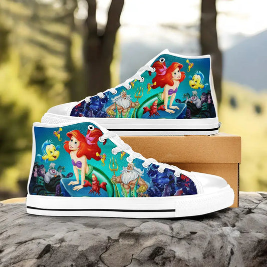 Ariel The Little Mermaid Custom High Top Sneakers Shoes