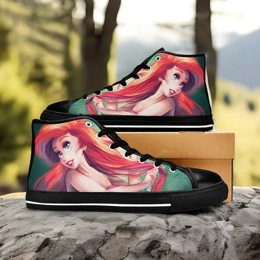 Ariel The Little Mermaid Custom High Top Sneakers Shoes
