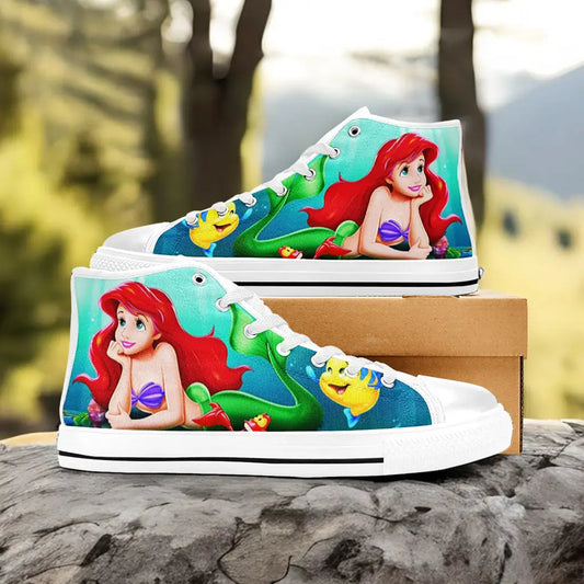 Ariel The Little Mermaid Custom High Top Sneakers Shoes