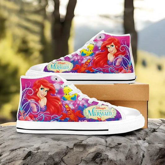 Ariel The Little Mermaid Custom High Top Sneakers Shoes