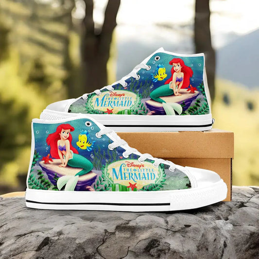 Ariel The Little Mermaid Custom High Top Sneakers Shoes