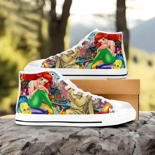 Ariel The Little Mermaid Custom High Top Sneakers Shoes