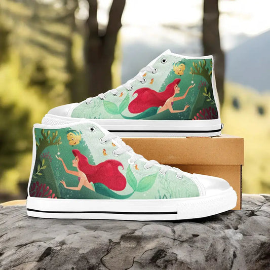 Ariel The Little Mermaid Custom High Top Sneakers Shoes