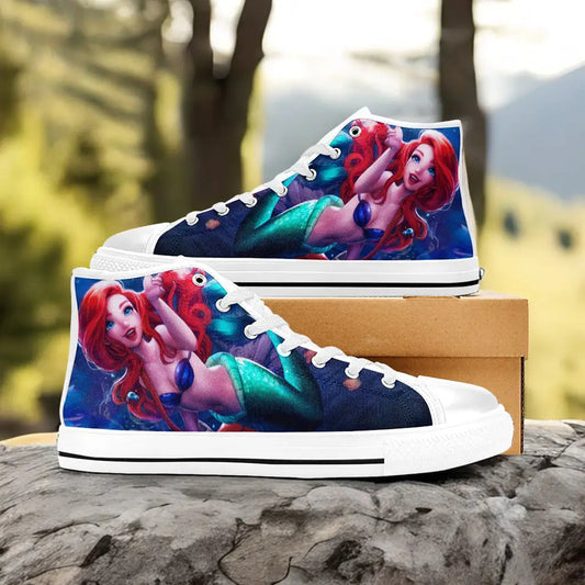 Ariel The Little Mermaid Custom High Top Sneakers Shoes