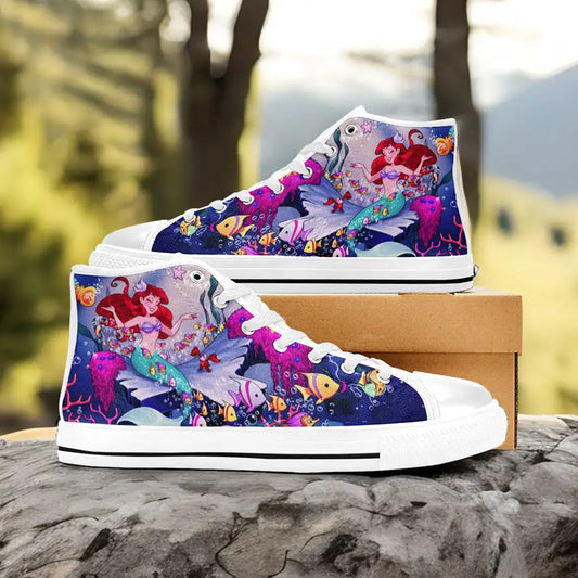 Ariel The Little Mermaid Custom High Top Sneakers Shoes