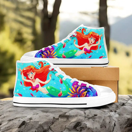 Ariel The Little Mermaid Custom High Top Sneakers Shoes