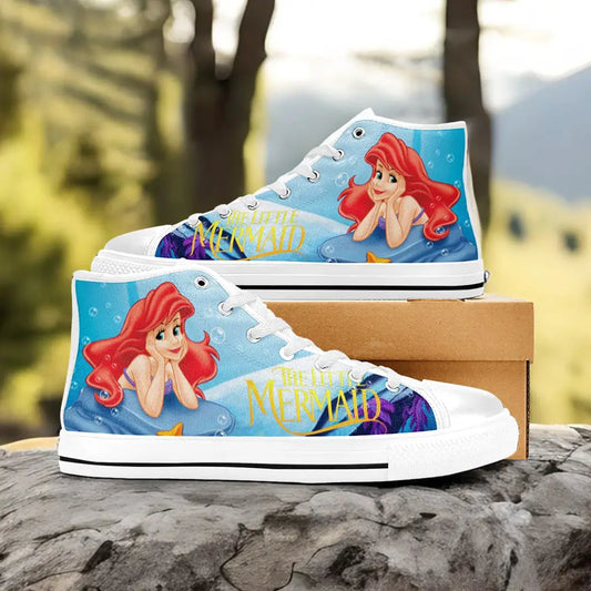 Ariel The Little Mermaid Custom High Top Sneakers Shoes