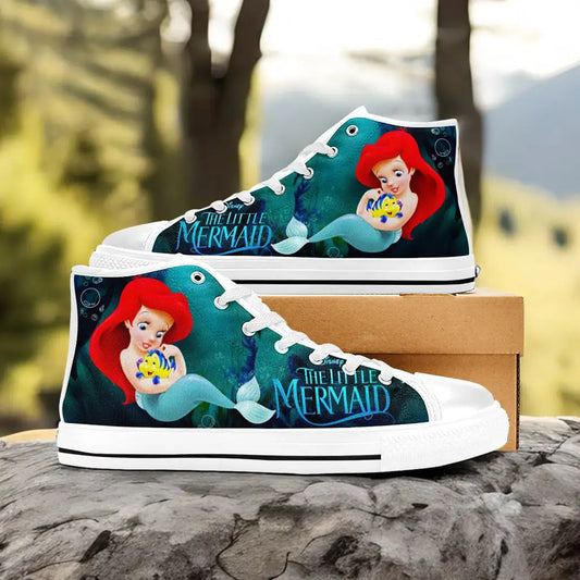 Ariel The Little Mermaid Custom High Top Sneakers Shoes