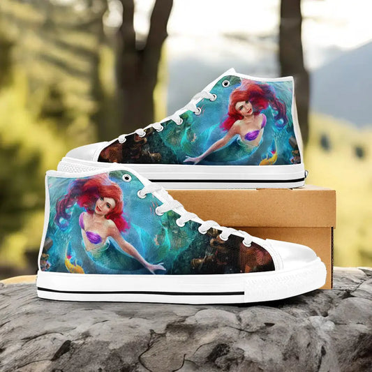 Ariel The Little Mermaid Custom High Top Sneakers Shoes