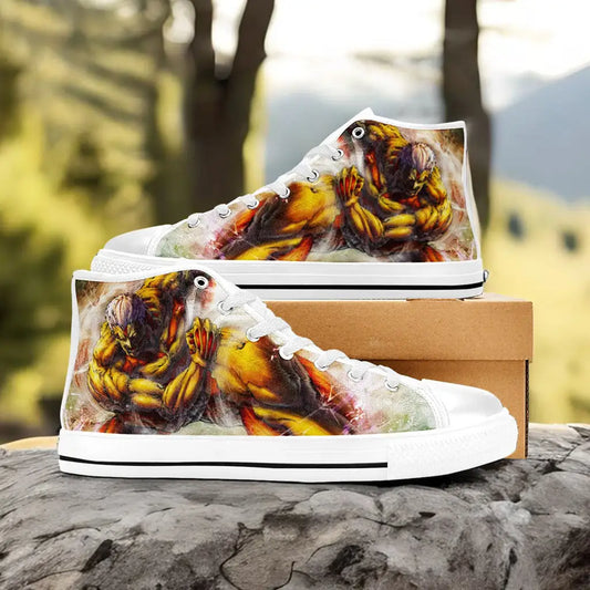 Attack on Titan Armored Titan Custom High Top Sneakers Shoes
