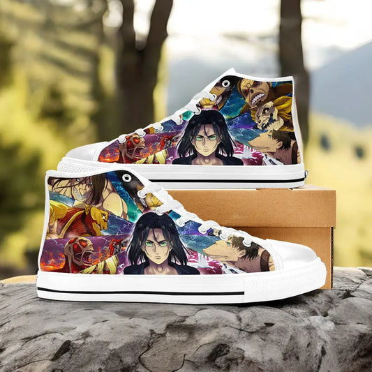 Attack on Titan Eren Yeager Custom High Top Sneakers Shoes