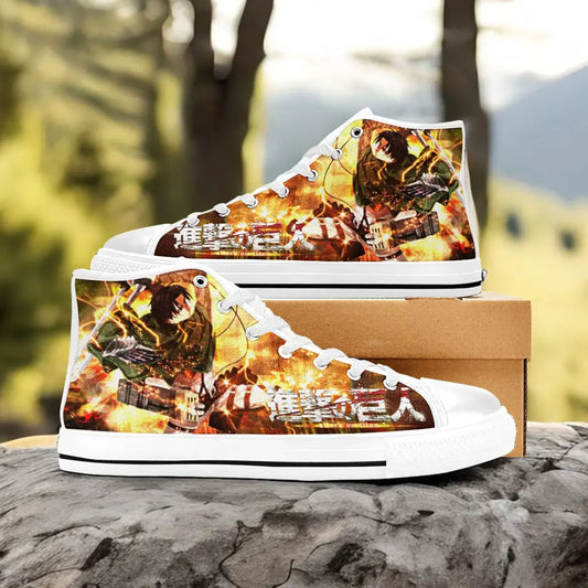Attack on Titan Levi Ackerman Custom High Top Sneakers Shoes