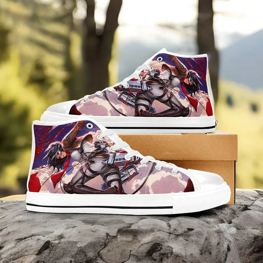 Attack on Titan Mikasa Ackerman Custom High Top Sneakers Shoes