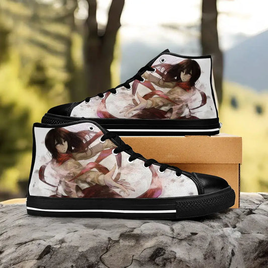 Attack on Titan Mikasa Ackerman Custom High Top Sneakers Shoes