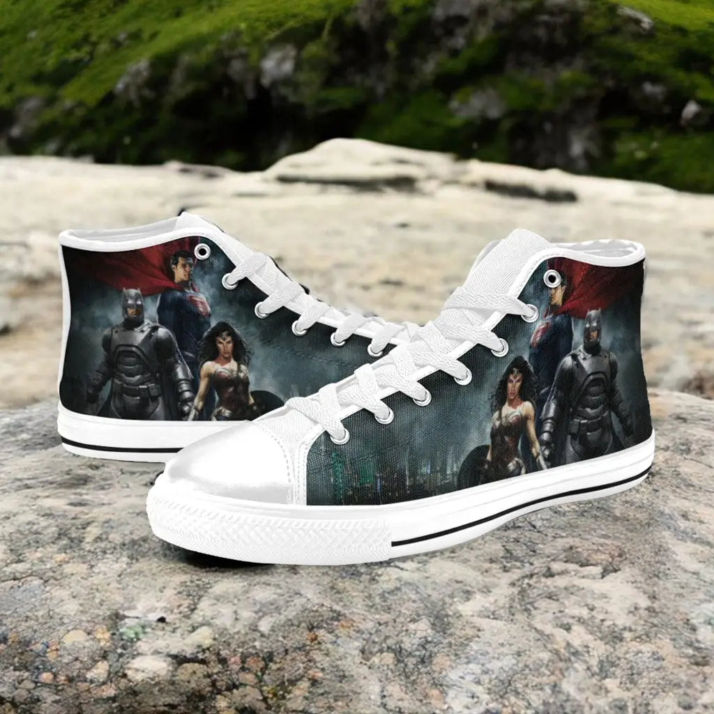 Batman Wonder Woman Superman Custom High Top Sneakers Shoes