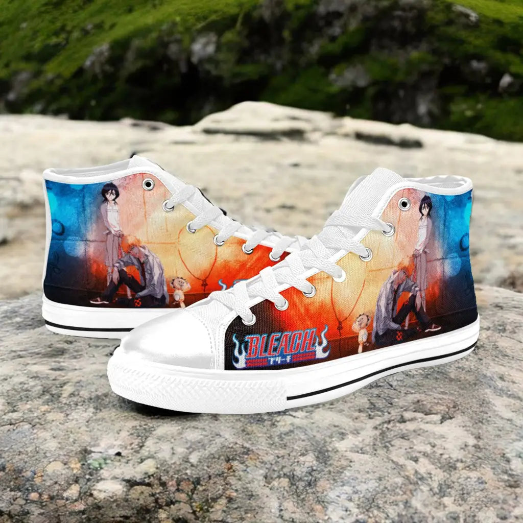 Bleach Ichigo Kurosaki Rukia Kuchiki Kon Custom High Top Sneakers Shoes
