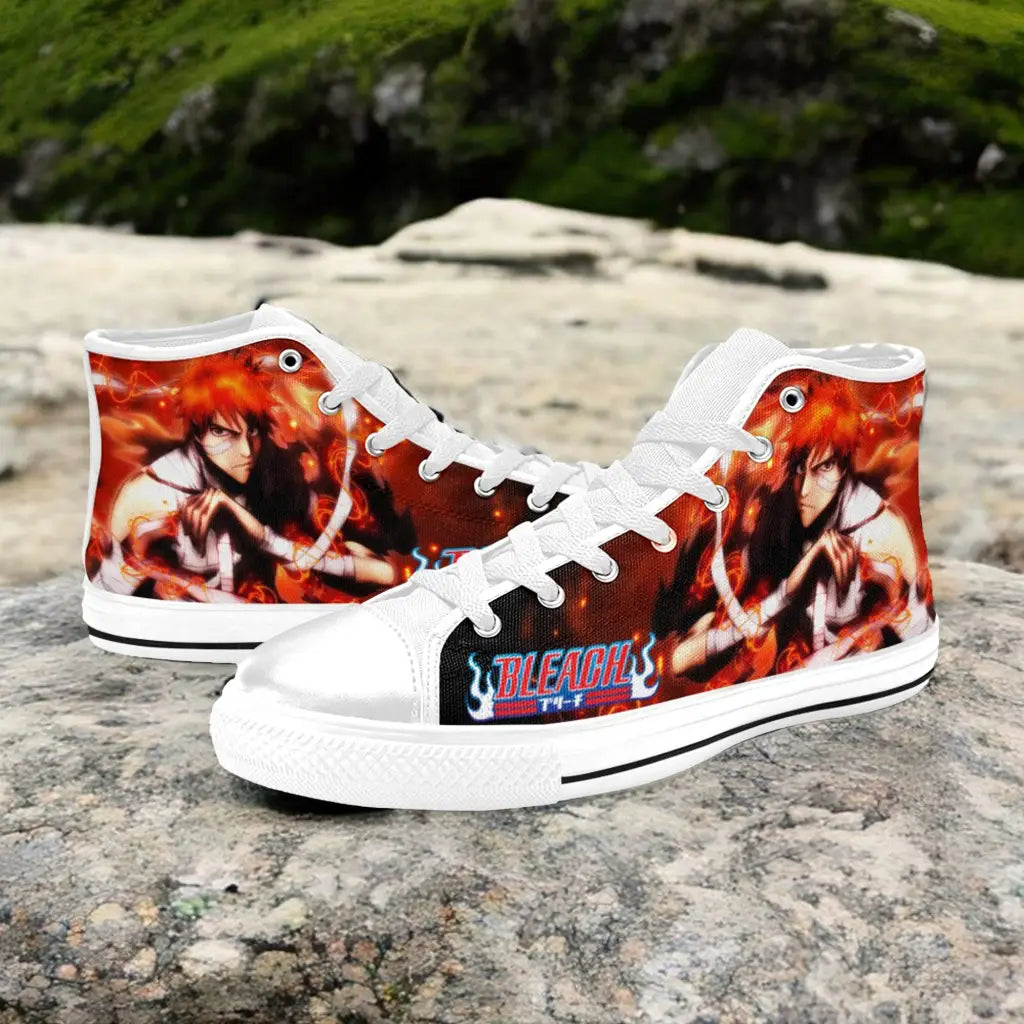 Bleach Kurosaki Ichigo Bankai Custom High Top Sneakers Shoes