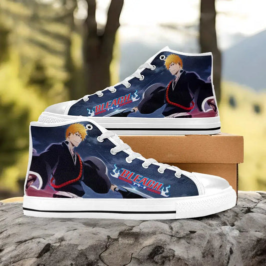 Bleach Kurosaki Ichigo Bankai Custom High Top Sneakers Shoes