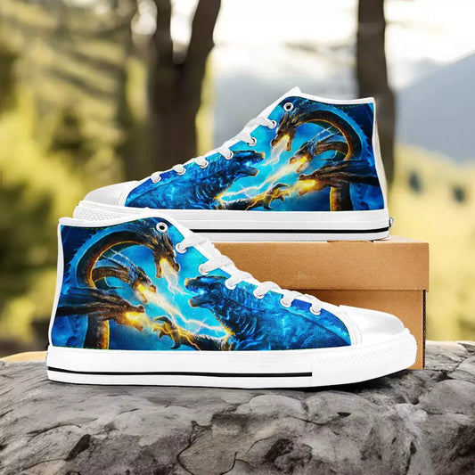 Burning Godzilla Vs King Ghidorah Custom High Top Sneakers Shoes