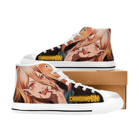 Chainsaw Man Power Shoes High Top Sneakers