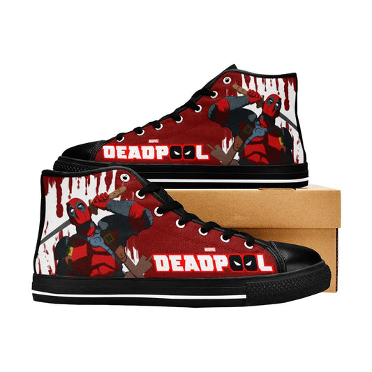 Deadpool Superhero Marvel Comics Custom High Top Sneakers Shoes