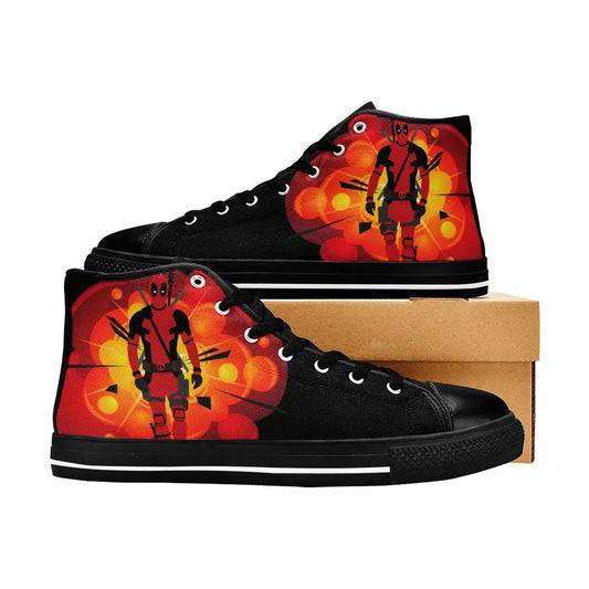 Deadpool Superhero Marvel Comics Custom High Top Sneakers Shoes