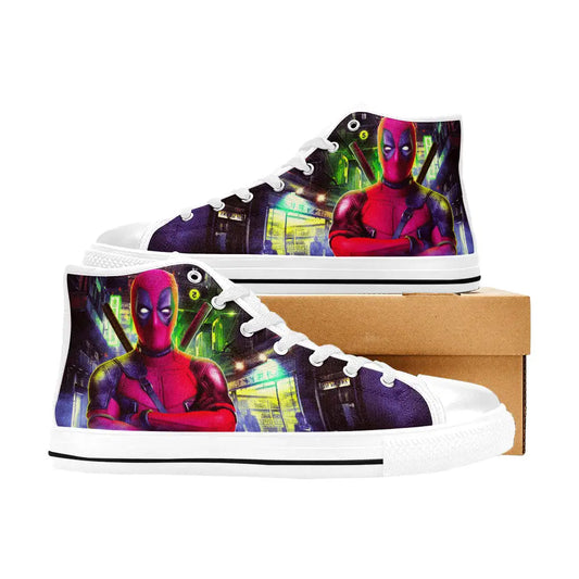 Deadpool Superhero Marvel Comics Custom High Top Sneakers Shoes