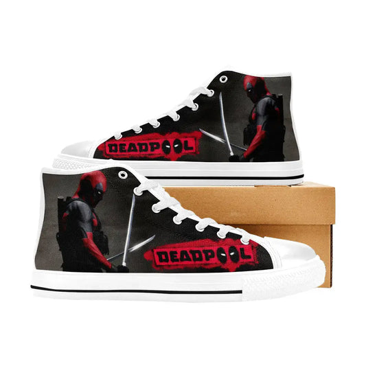 Deadpool Superhero Marvel Comics Custom High Top Sneakers Shoes