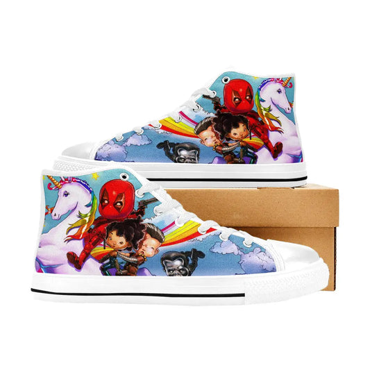 Deadpool Superhero Marvel Comics Custom High Top Sneakers Shoes