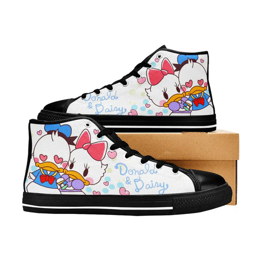 Donald Duck and Daisy Custom High Top Sneakers Shoes
