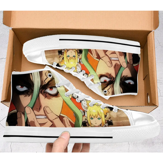Dr Stone Ishigami Senku Shoes High Top Sneakers