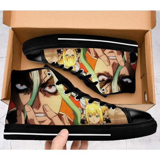 Dr Stone Ishigami Senku Shoes High Top Sneakers