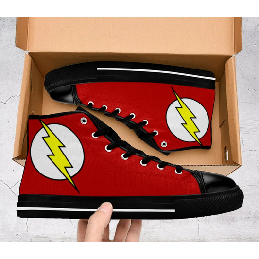 Flash Superhero Comics Shoes High Top Sneakers