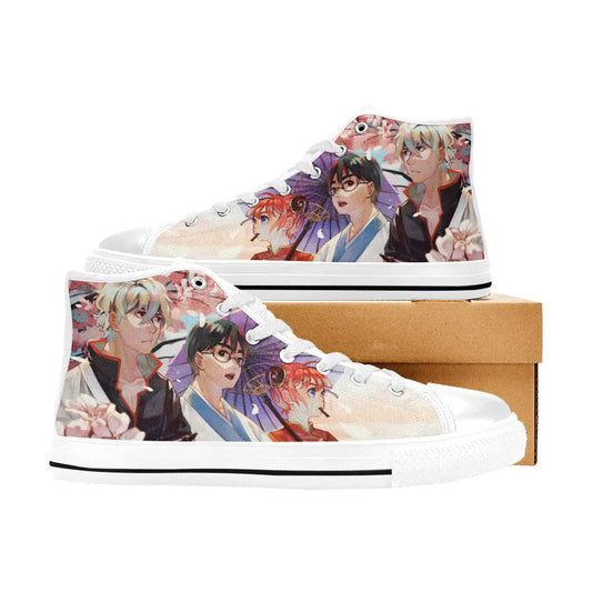 Gintama Gintoki Canvas Shoes High Tops Sneakers for Kids