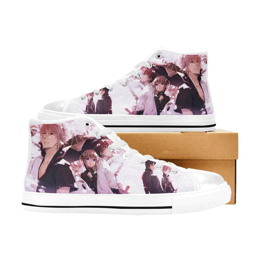 Gintama Gintoki Canvas Shoes High Tops Sneakers for Kids