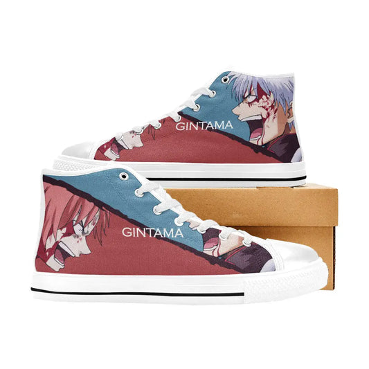 Gintama Gintoki Canvas Shoes High Tops Sneakers for Kids