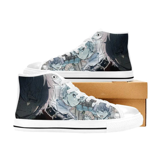 Gintama Gintoki Canvas Shoes High Tops Sneakers for Kids
